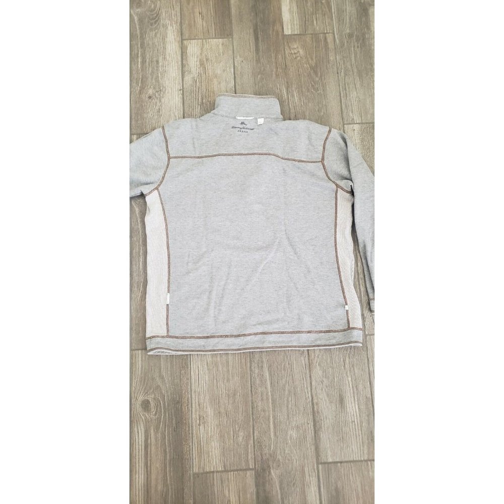 Tommy Bahama Jean 1/4 Zip Sweater Men Large Reversible Neutral Tone Long Sleeve - Picture 3 of 12